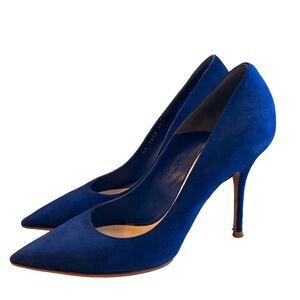 Dior Blue Suede Heels